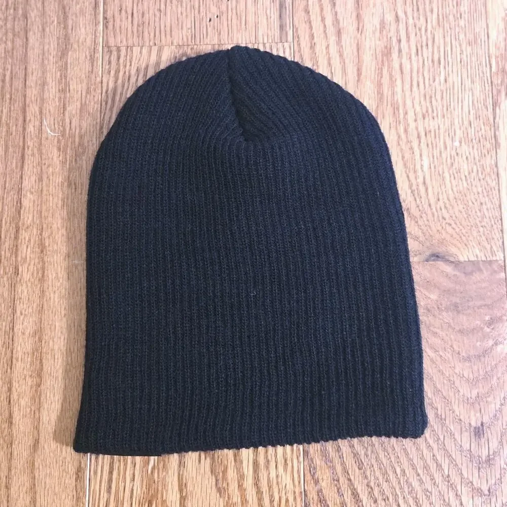 Columbia Black Ribbed Knit Beanie O/S Unisex Outdoor Winter Hat